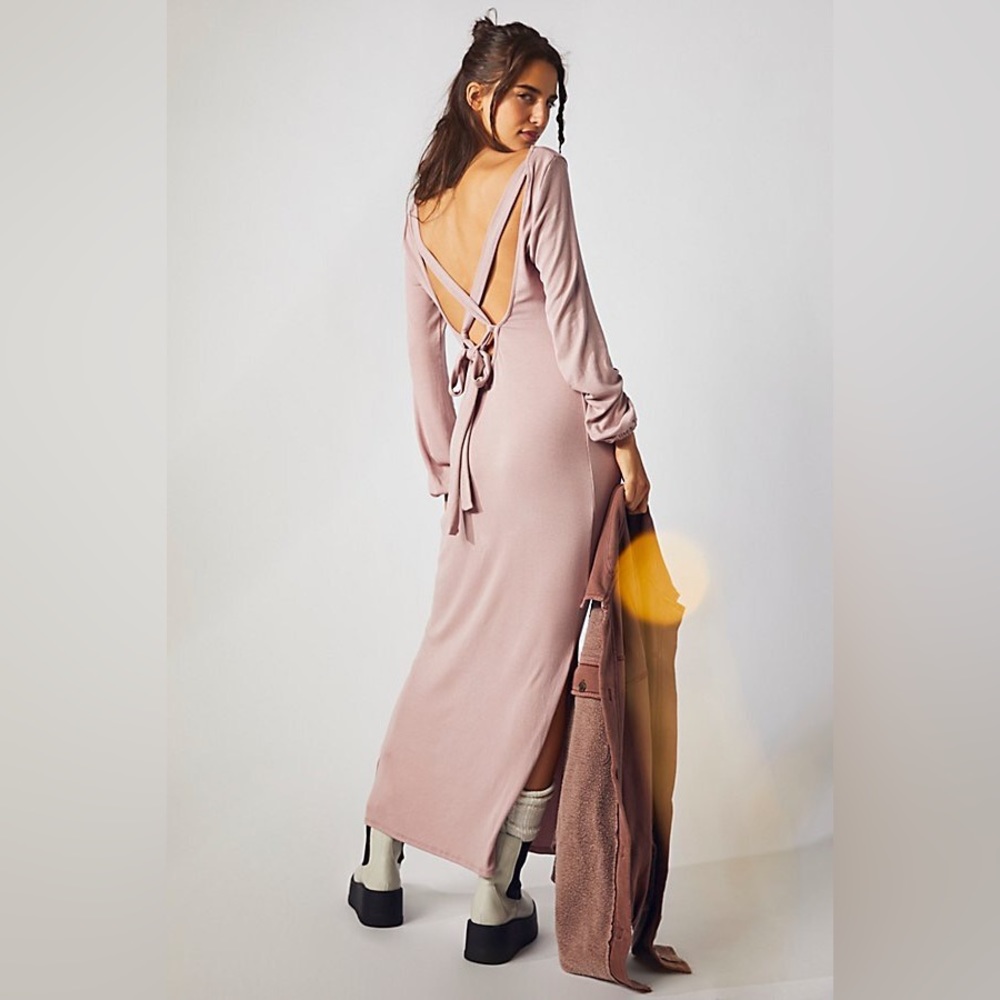 Free People Beach Luna midi dress Russet Orange XS $98 - Picture 6 of 6